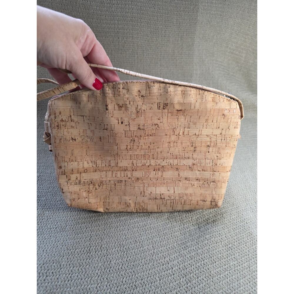 Unbranded Lightweight Boho Fish N FlowerPaisley Vegan Cork Bag Crossbody 10x7x2" - Picture 5 of 7